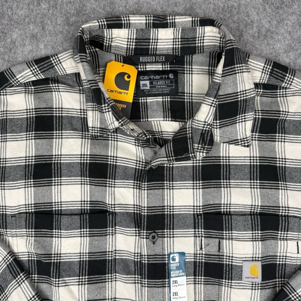 Carhartt Rugged Flex Loose Fit Flannel Mens XXL Long Sleeve Shirt TW5945-M - Picture 2 of 14